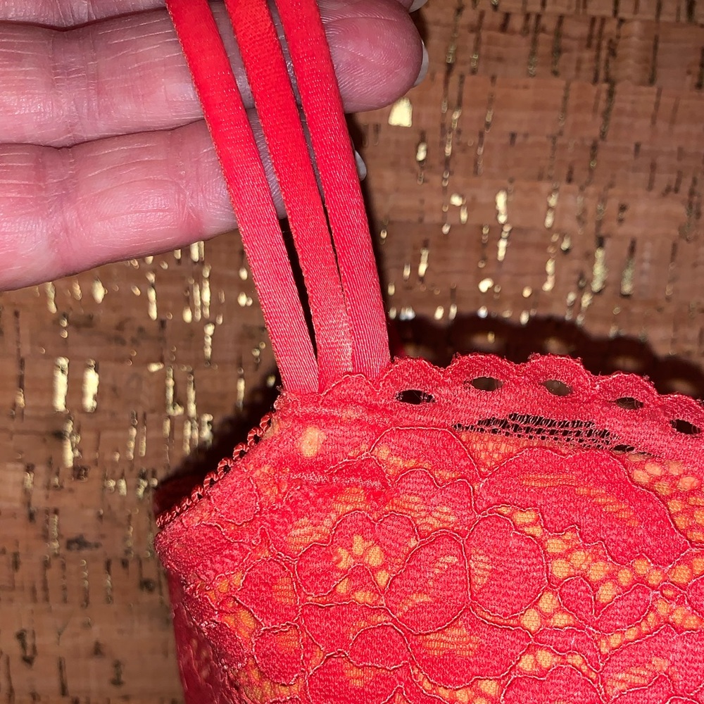Orange 2-tone Balcony Bra